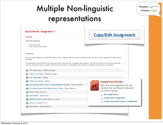 Multiple Non-linguistic
                                representations




Wednesday, February 6, 2013
 