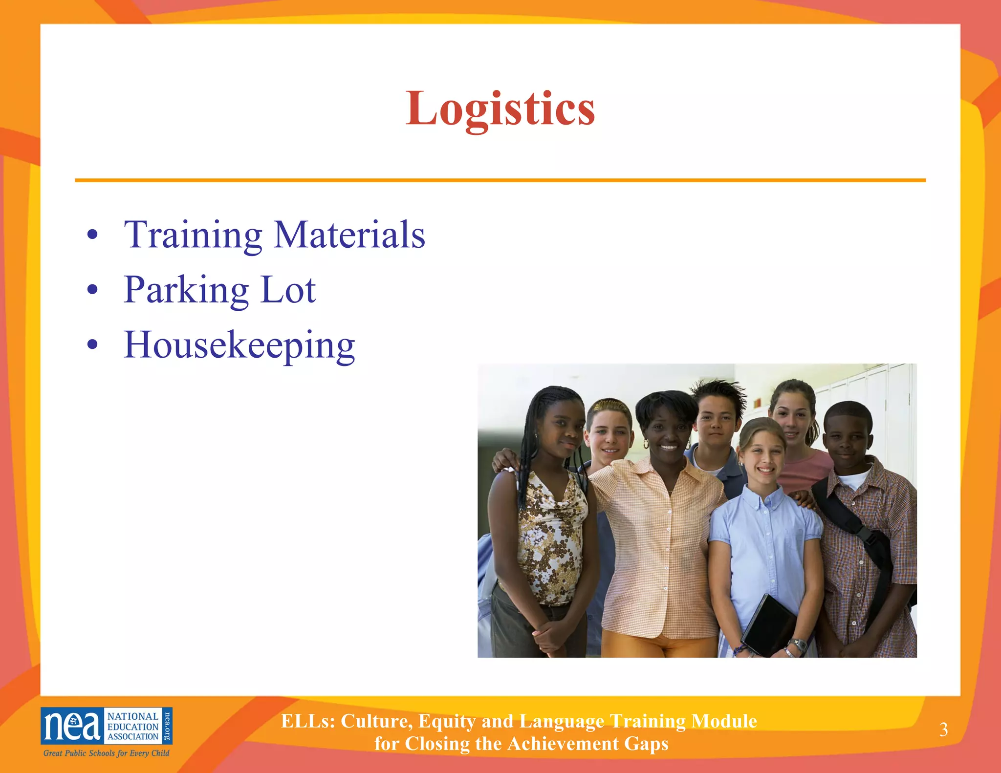 Logistics Training Materials Parking Lot Housekeeping 