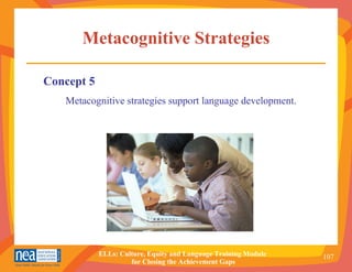 Metacognitive Strategies Concept 5 Metacognitive strategies support language development.   