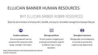 ELLUCIAN BANNER HUMAN RESOURCES
https://www.ellucian.com/solutions/ellucian-banner-
human-resources
 