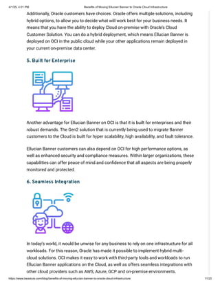 Benefits of Moving Ellucian Banner to Oracle Cloud