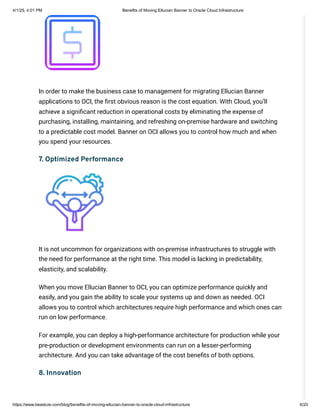 Benefits of Moving Ellucian Banner to Oracle Cloud