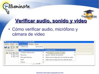 Verificar audio, sonido y video ,[object Object]
