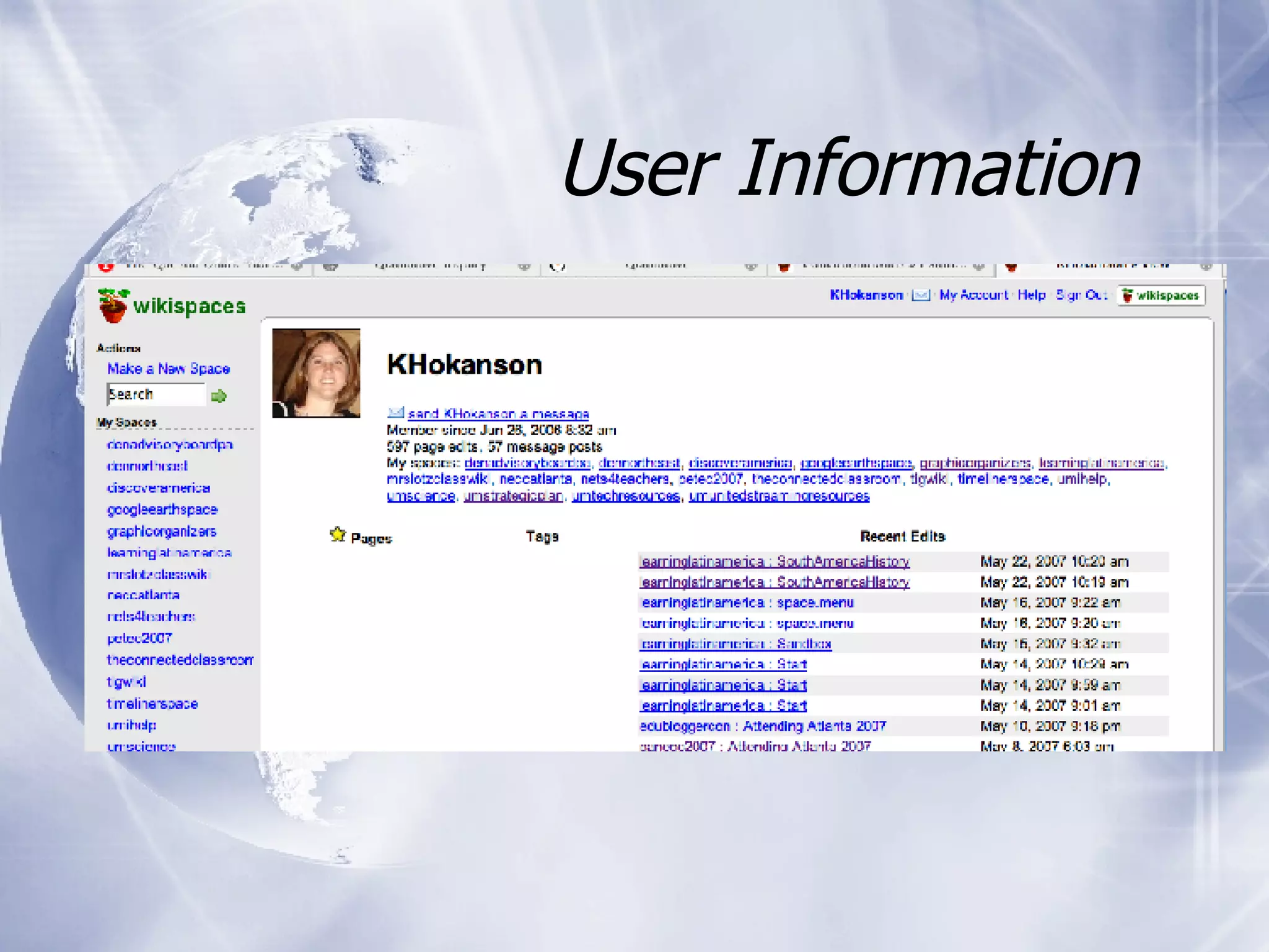 User Information