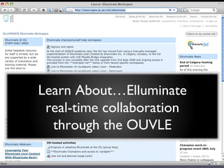 Learn About…Elluminate real-time collaboration through the OUVLE 