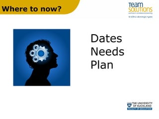 Where to now? Dates Needs Plan  