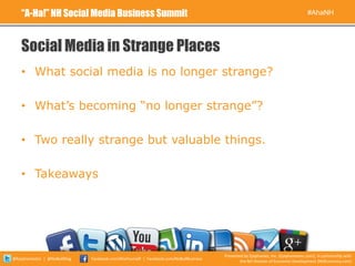 Social Media in Strange Places (#AhaNH 2011)