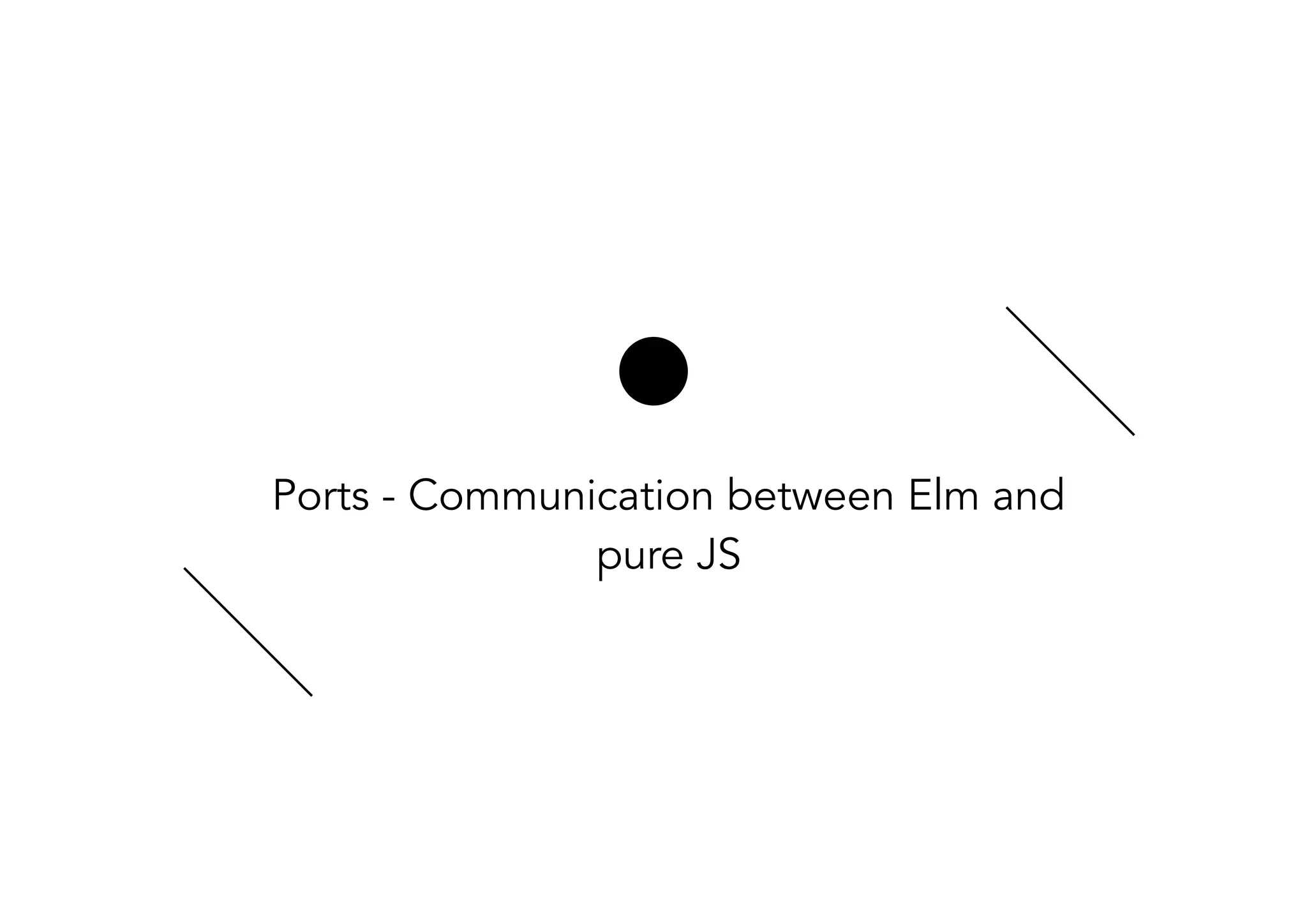 Ports - Communication between Elm and
pure JS
 