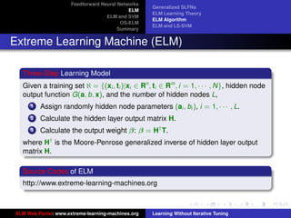 ELM: Extreme Learning Machine: Learning without iterative tuning | PDF