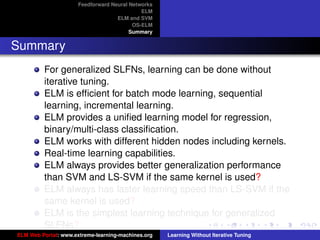 ELM: Extreme Learning Machine: Learning without iterative tuning | PDF