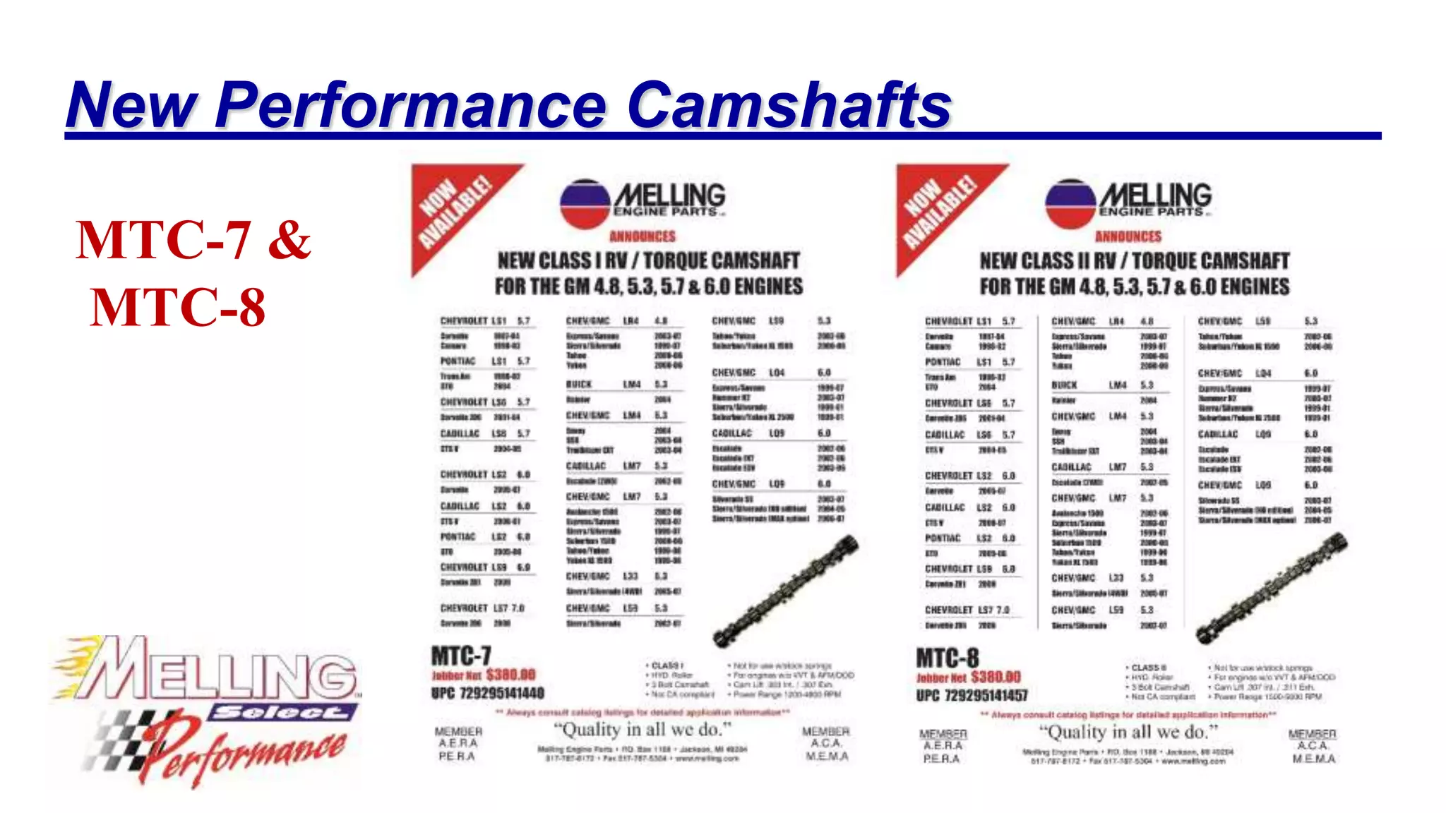 Melling Engine Parts GM LS Engine Products Presentation PPTX Auto