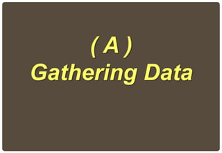 ( A )
Gathering Data
 