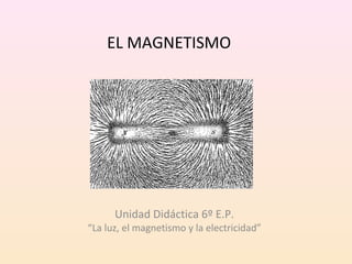 EL MAGNETISMO

Unidad Didáctica 6º E.P.

“La luz, el magnetismo y la electricidad”

 