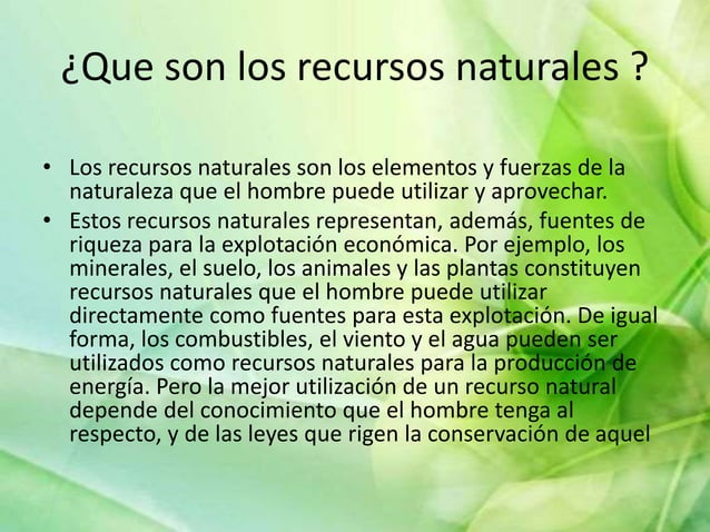 El mal uso de los recurso naturales