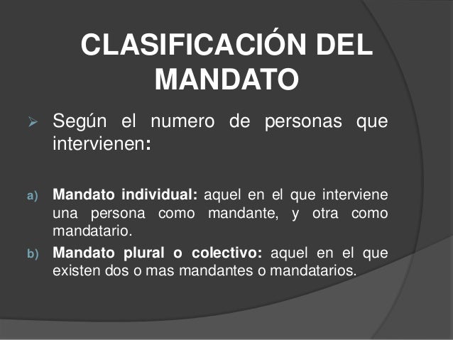 El mandato