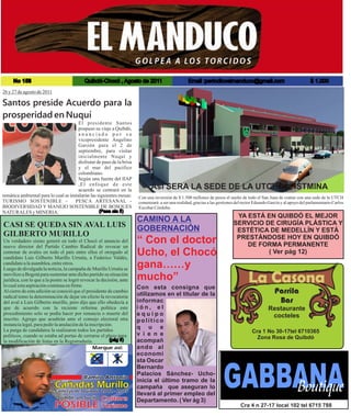 No 158                                Quibdó-Chocó , Agosto de 2011                          Email :periodicoelmanduco@gma...