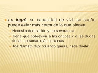 EL PODER DE UN SUEÑOEs aquello para lo que hemos nacidoRequiere nuestros dones y talentosApela a nuestros más elevados idealesEnciende nuestro sentido de destinoEstá inseparablemente unido con el propósito de nuestra vida, nos inicia en el viaje al éxito.Henry Ford dijo: “todo el secreto de una vida exitosa es descubrir qué estamos destinados a hacer, y luego hacerlo”