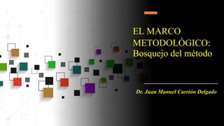 EL MARCO
METODOLÓGICO:
Bosquejo del método
Dr. Juan Manuel Carrión Delgado
 