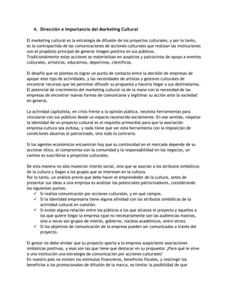 El marketing cultural