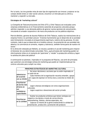 El marketing cultural