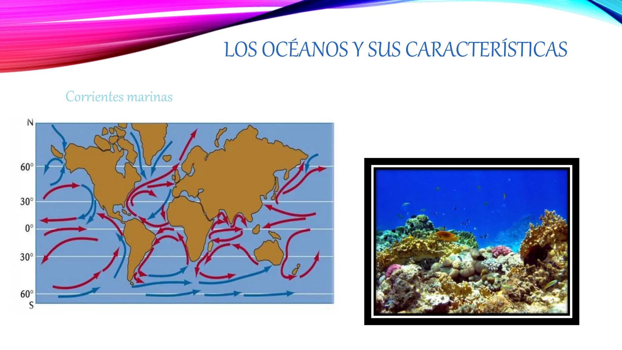 LOS OCÉANOS Y SUS CARACTERÍSTICAS
Corrientes marinas