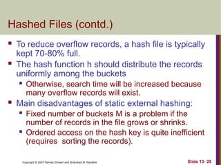 Elmasri Navathe Primary Files database A | PPTX