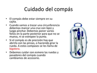 Compas Con Rueda El material de dibujo técnico | PPTX