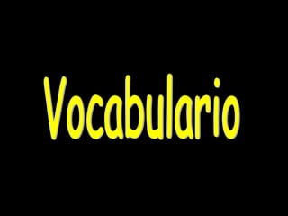 Vocabulario 