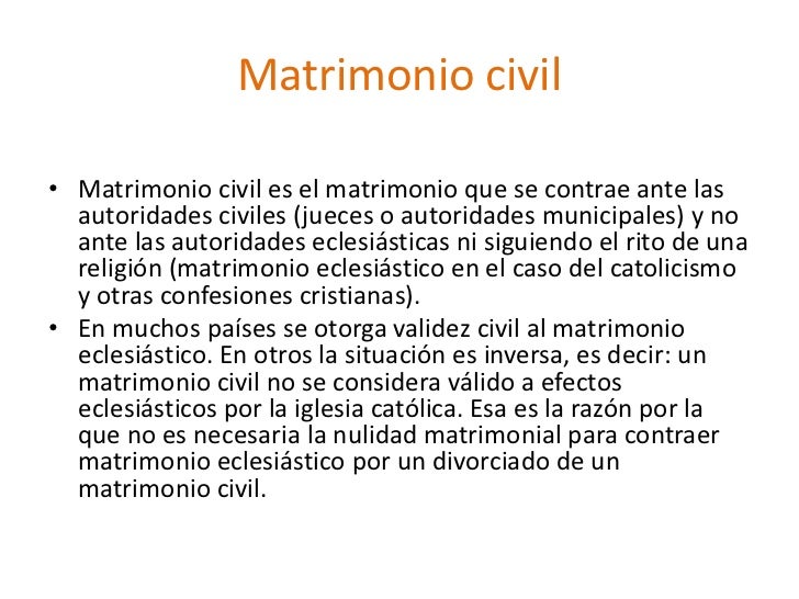 El matrimonio
