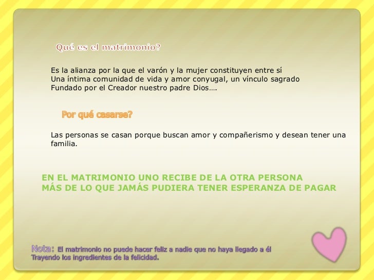 El matrimonio