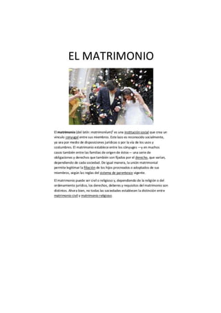 El matrimonio en PDF 
