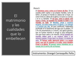 El
matrimonio
y las
cualidades
que lo
embellecen
 