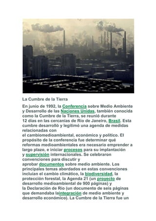 El medio ambiente