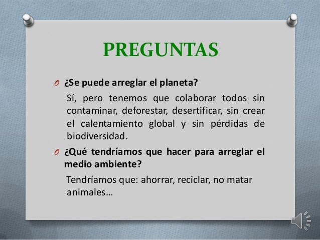 El medio ambiente y sus problemas