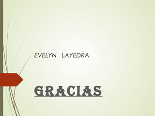 EVELYN LAYEDRA
GRACIAS
 