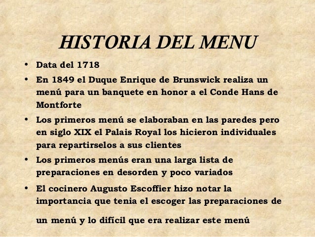 El menu