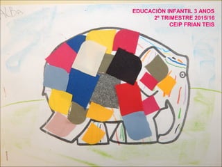 EDUCACIÓN INFANTIL 3 ANOS
2º TRIMESTRE 2015/16
CEIP FRIAN TEIS
 
