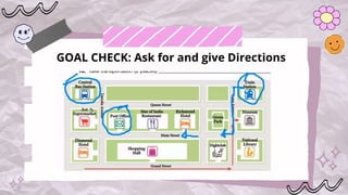GOAL CHECK: Ask for and give Directions
 