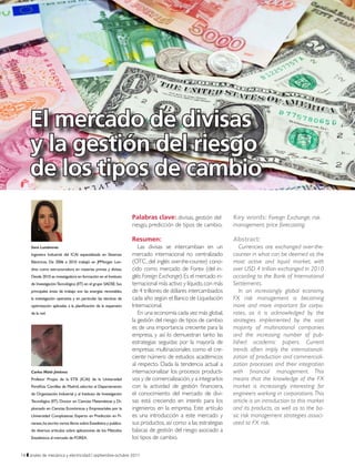 El mercado de divisas y la gestion de riesgo de los tc | PDF