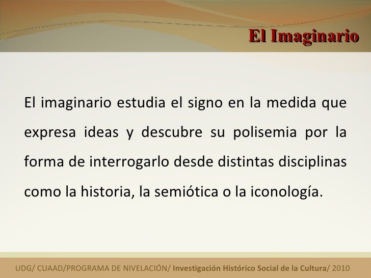 El Metodo Del Imaginario