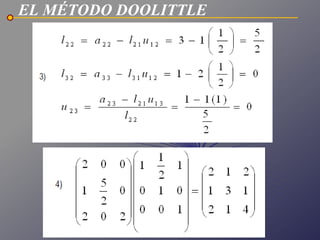 El metodo doolittle | PPTX