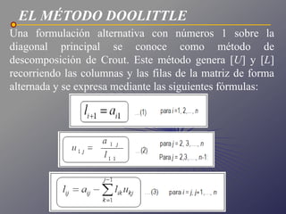 El metodo doolittle | PPTX
