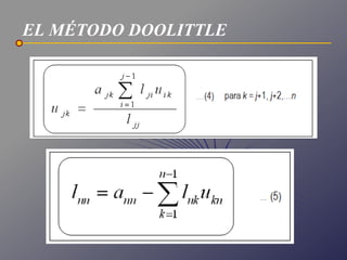 El metodo doolittle | PPTX