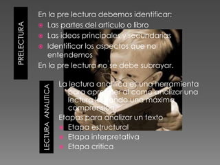 LECTURA ANALITICA