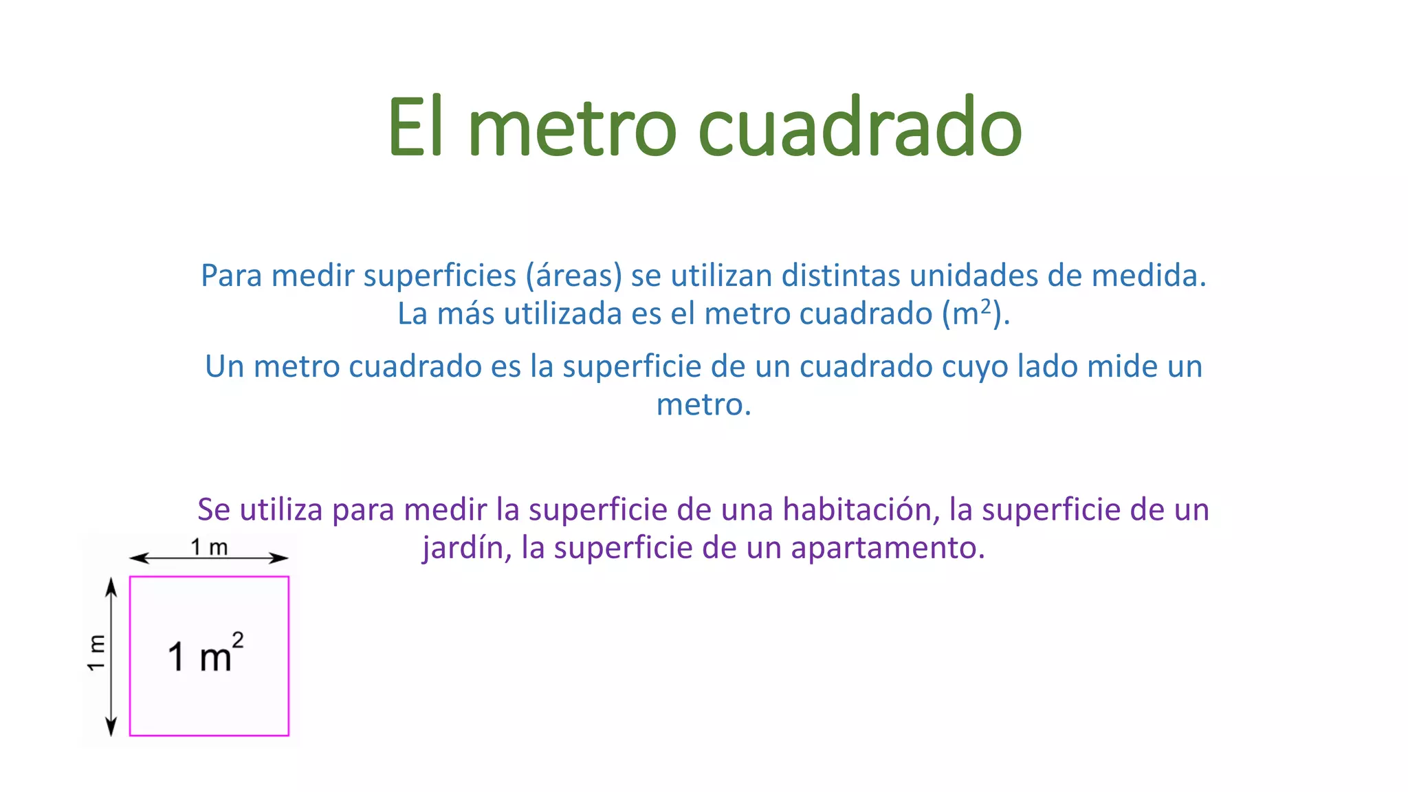El metro cuadrado y redondeo | PPTX | Science