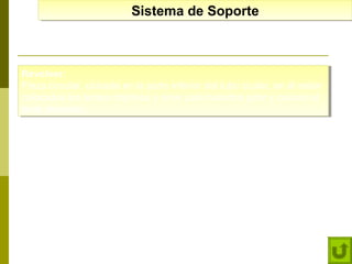 Sistema de Soporte
Sistema de Soporte

Revolver:
Revolver:
Pieza circular, ubicada en la parte inferior del tubo ocular, en él están
Pieza circular, ubicada en la parte inferior del tubo ocular, en él están
colocados los lentes objetivos y sirve para hacerlos girar y colocar el
colocados los lentes objetivos y sirve para hacerlos girar y colocar el
lente deseado.
lente deseado.

 