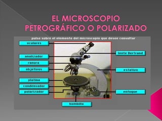 EL MICROSCOPIO PETROGRÁFICO O POLARIZADO 