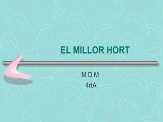 EL MILLOR HORT
M D M
4rtA
 