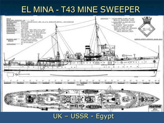 ELEL MINA - T43 MINEMINA - T43 MINE SWEEPERSWEEPER
UK – USSR - EgyptUK – USSR - Egypt
 