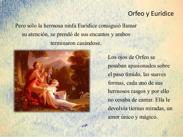 El mito de orfeo y eurídice